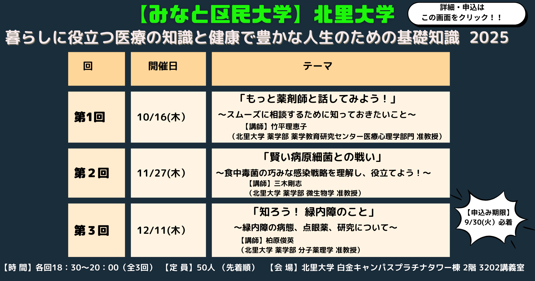 北里大学 暮らしに役立つ医療の知識と健康で豊かな人生のための基礎知識2025